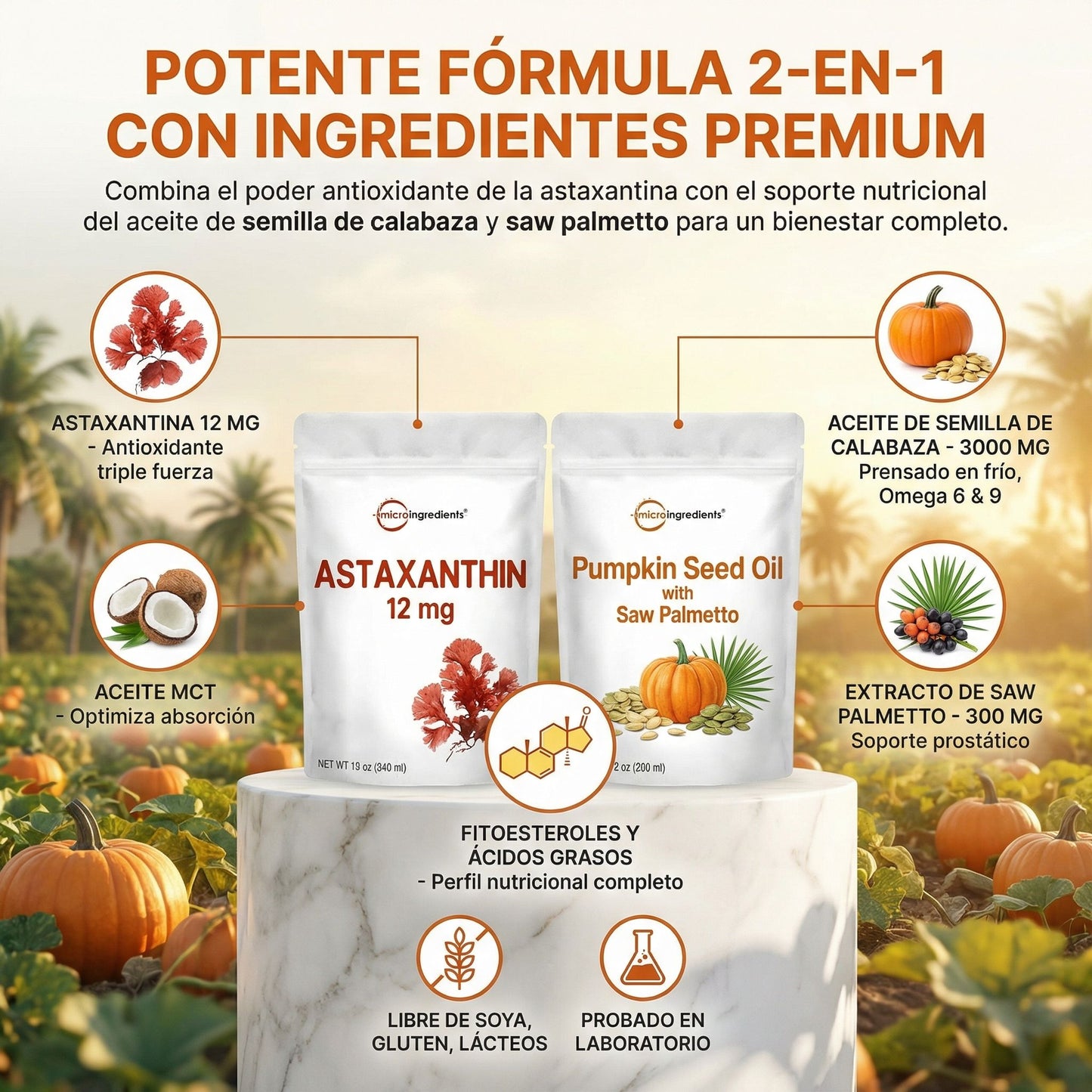 Pumpkin + Asta - Fórmula Dual Antioxidante