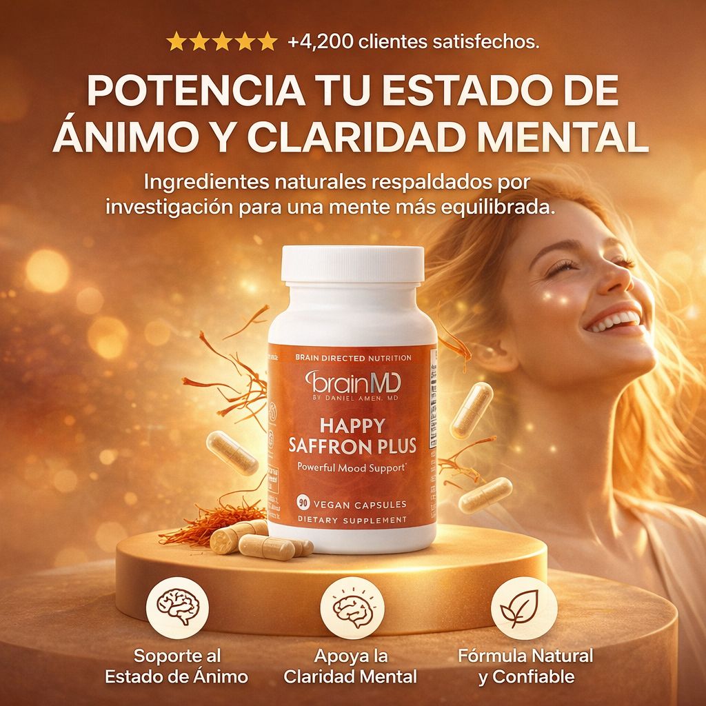 Happy Saffron + -  Apoyo diario para sentirte más estable y tranquilo