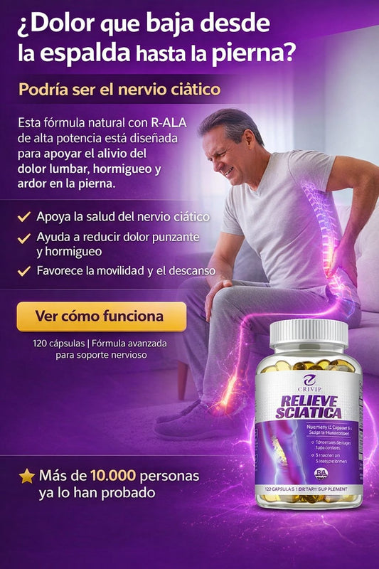 Relieve Sciatica – Fórmula Intensiva Nervio Lumbar